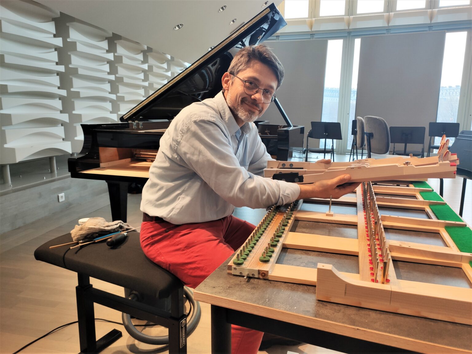 Kit Accordage Piano Professionnel - Marteau, Bande Tempérament, 4 Sourdines Caoutchouc, Outils Réparation & Accordage DIY Piano